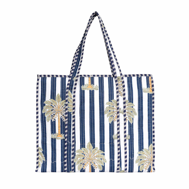 Thumbnail of The Palm Tree Tote - Navy image