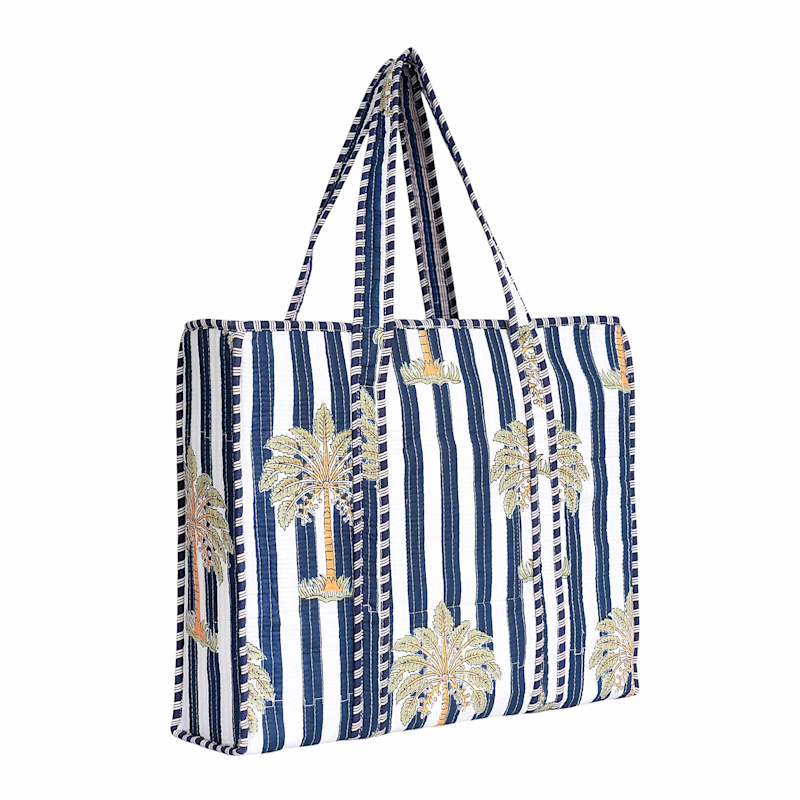 Thumbnail of The Palm Tree Tote - Navy image
