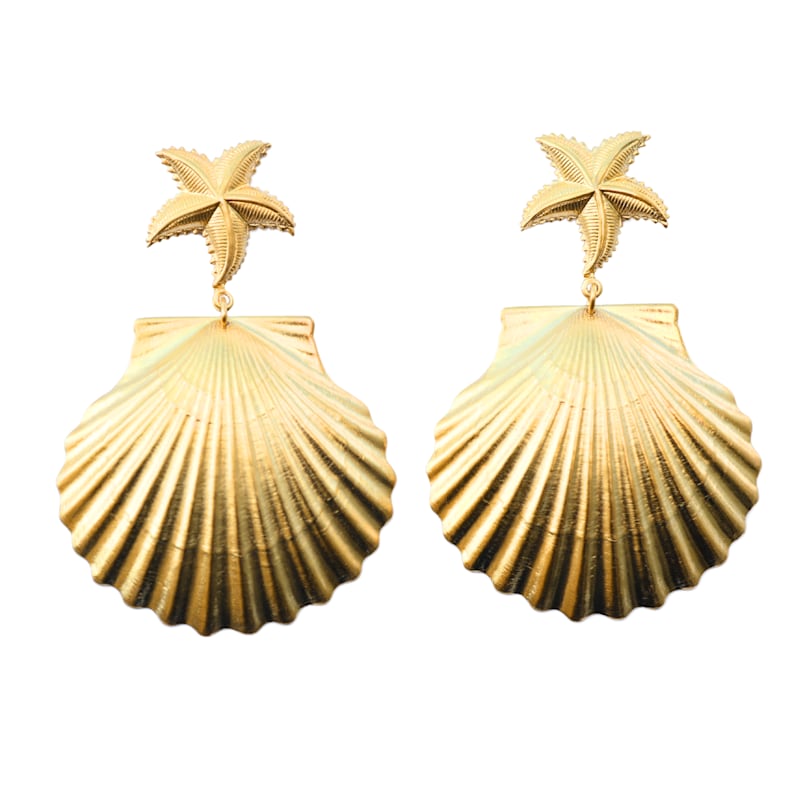 Thumbnail of Large Starfish Shell Earring image