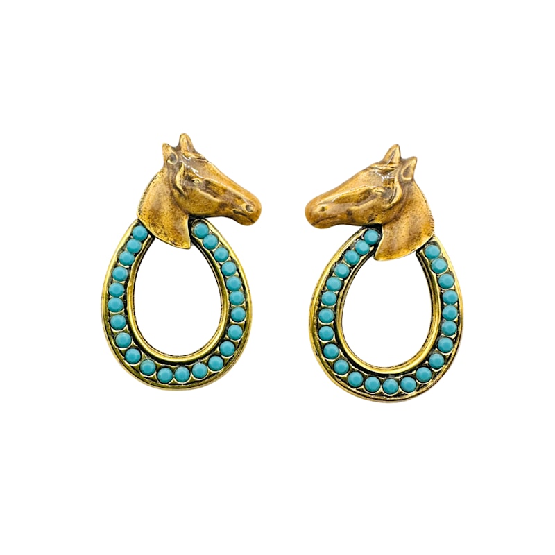 Thumbnail of The Pink Reef Lexington Horse Earring image