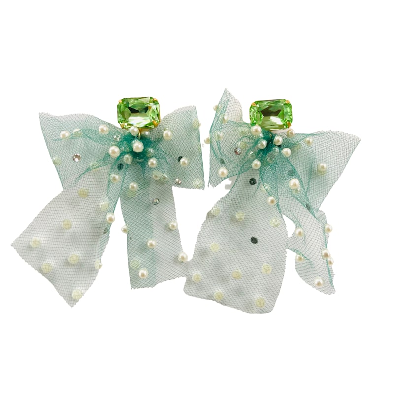 Thumbnail of Tulle Bow In Emerald image