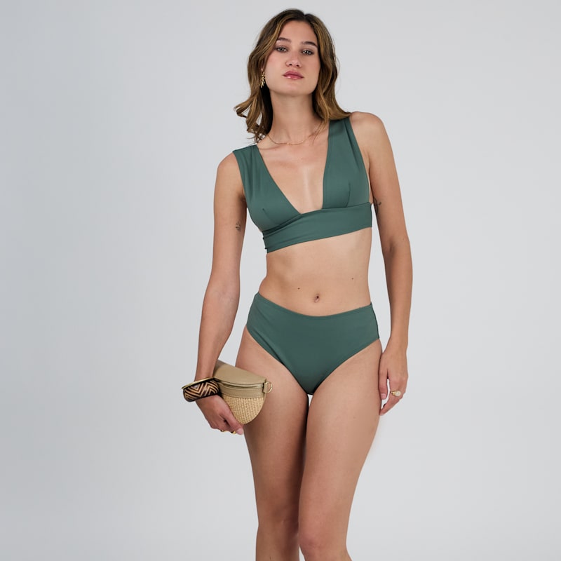 Thumbnail of The Pure Set – Jade | Deep V Bikini Set image