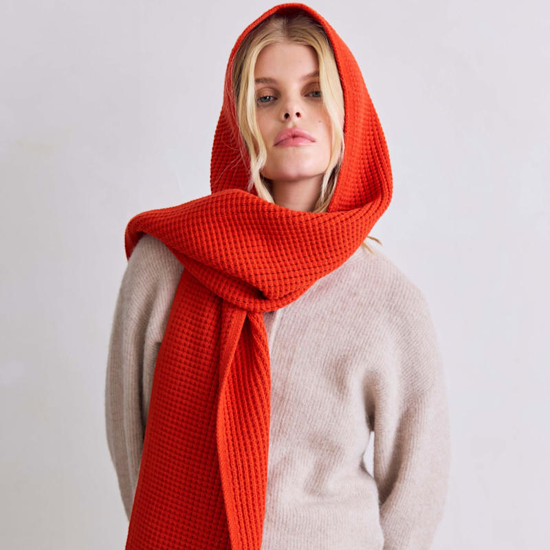 The Recycled Bottle Hooded Scarf - Sunkissed Coral | Arctic Fox