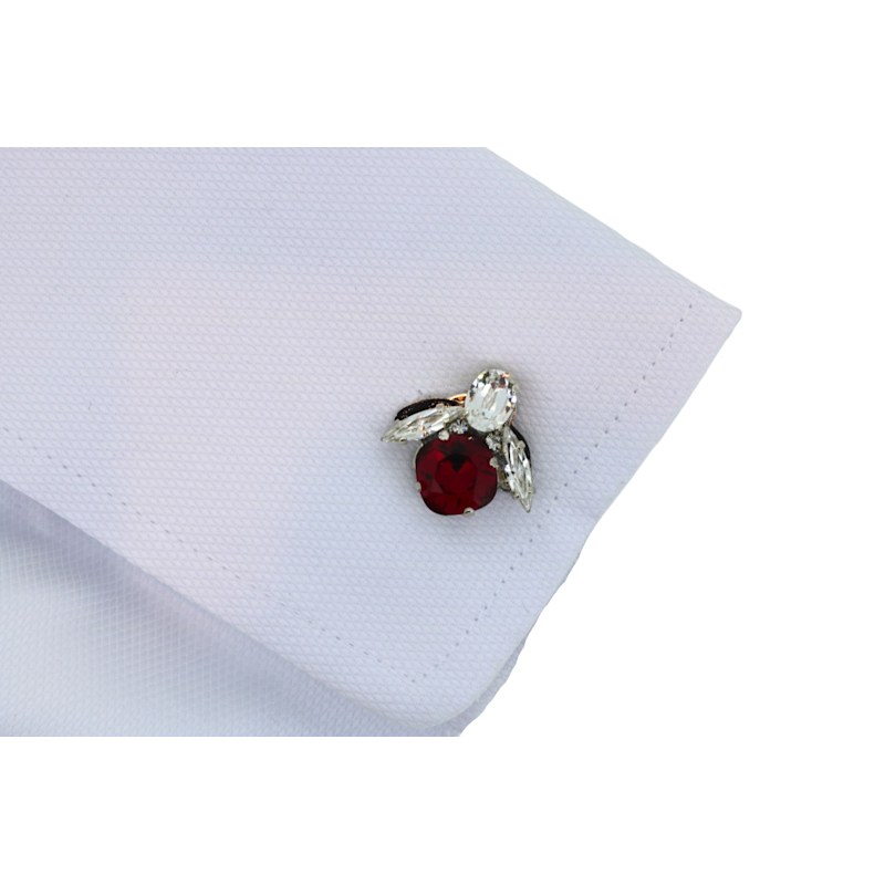 Thumbnail of The Red Bee Cufflinks In Platinum image