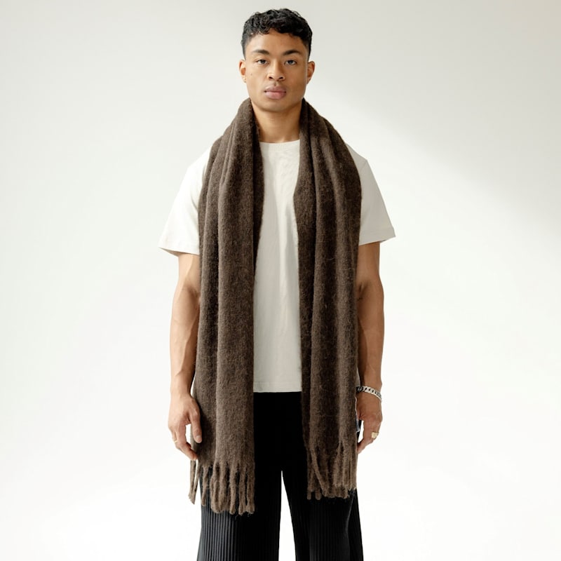 The Reykjavik Scarf With Wool - Dark Chocolate | Arctic Fox & Co