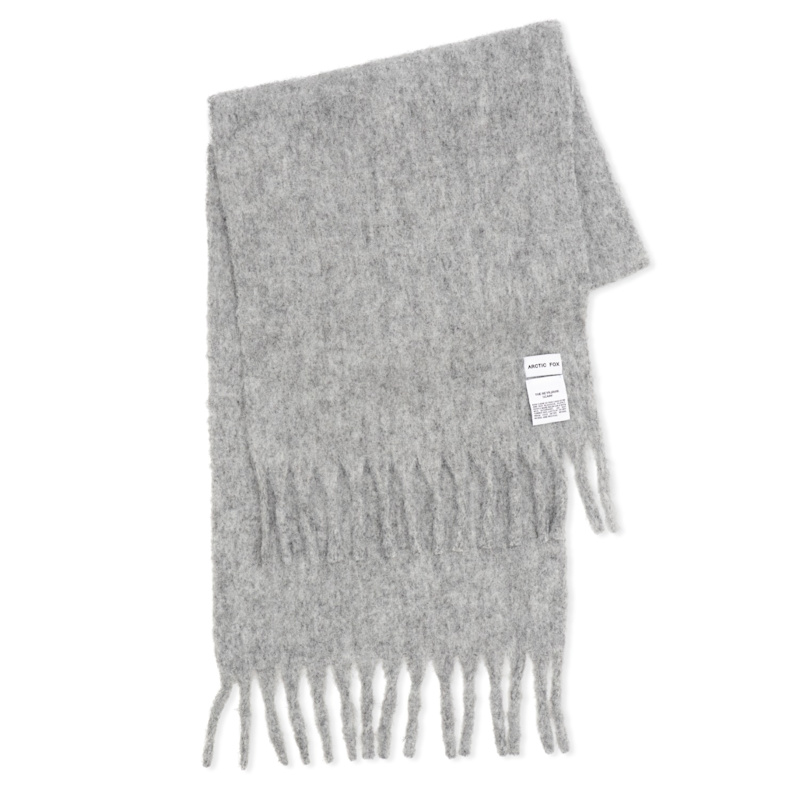 Thumbnail of The Reykjavik Scarf With Wool - Grey image