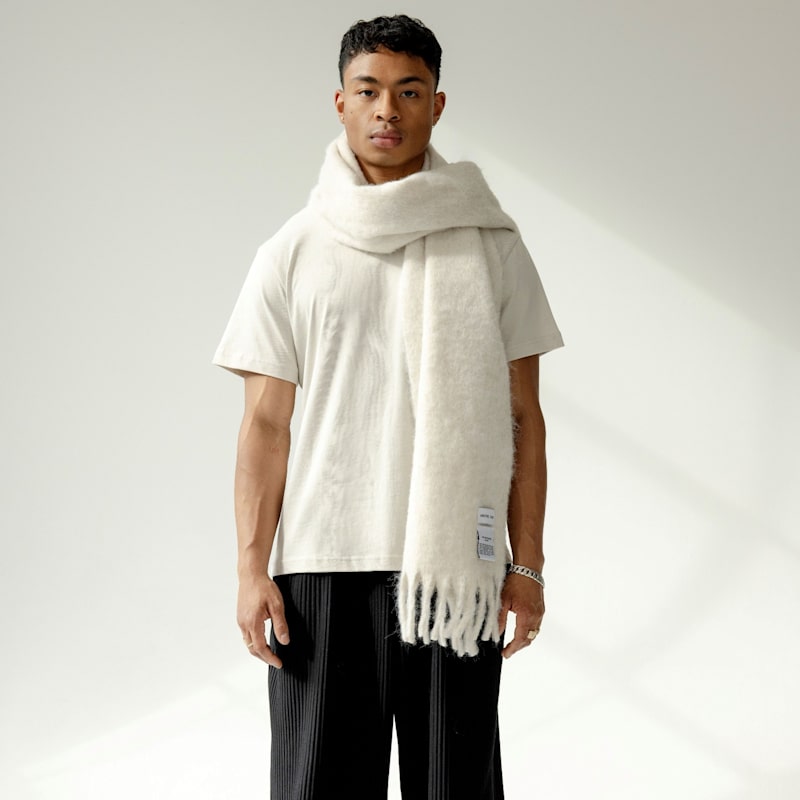 The Reykjavik Scarf With Wool - Natural White | Arctic Fox & Co