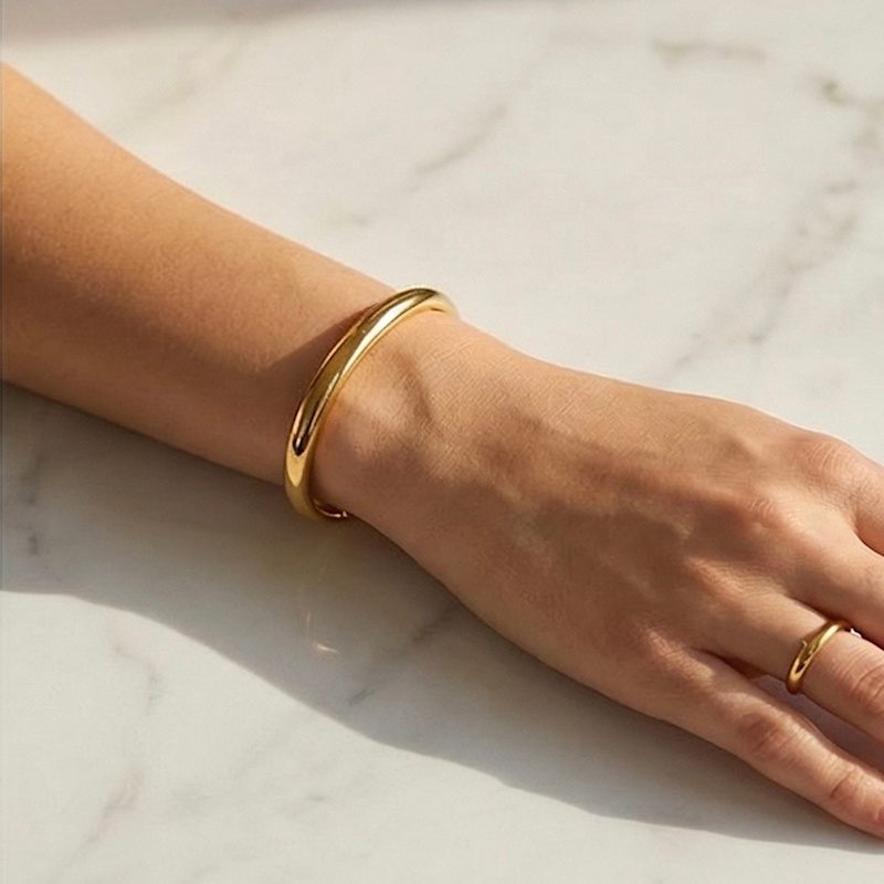 Thumbnail of The Riya Handmade Bangle Indian Gold Tarnish Free image