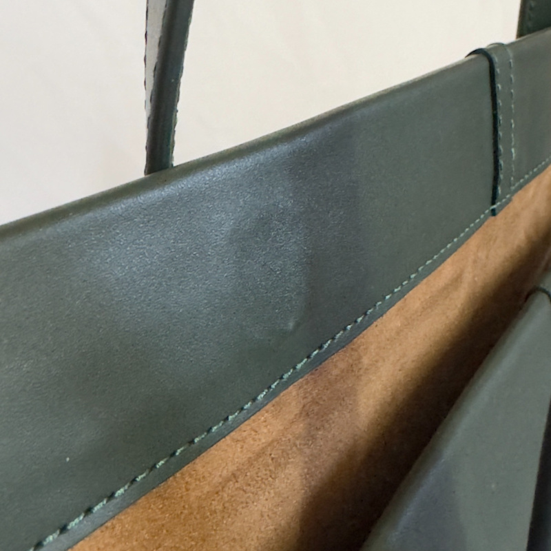 Thumbnail of The Roon Top Handle Leather Bag In Forest Green image