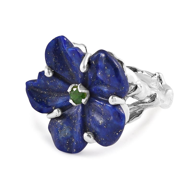 Thumbnail of The Rosa Lapis Lazuli Flower Ring image