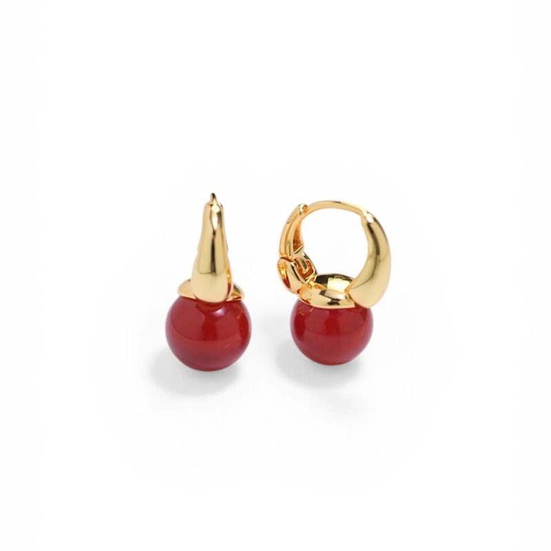Thumbnail of The Sienna Hoops In Red image