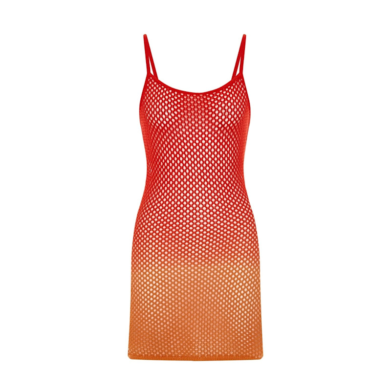 open knit mini dress The Solar Reflections Golden Hour Open-Knit Beach | PCFG Beach coverup