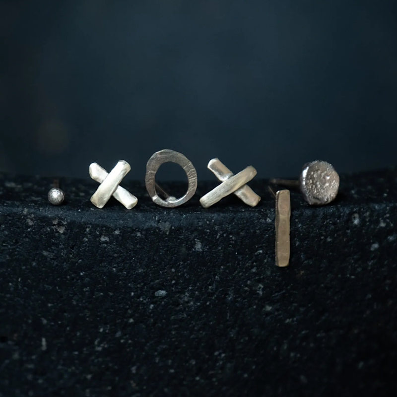 Thumbnail of The Splat Recycled Gold Studs image