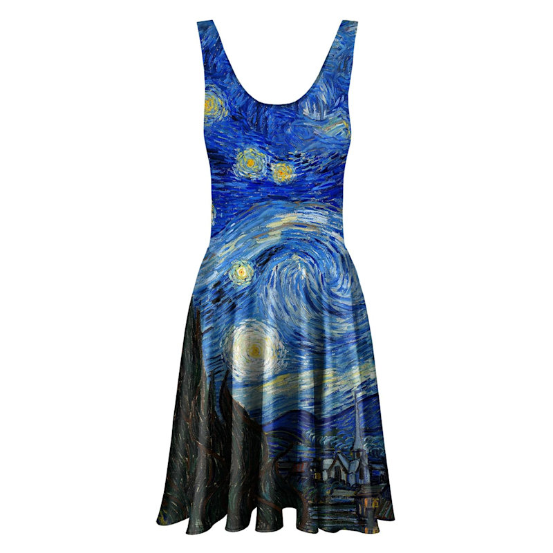 Aloha From Deer Printed Circle Dress - Black/blue