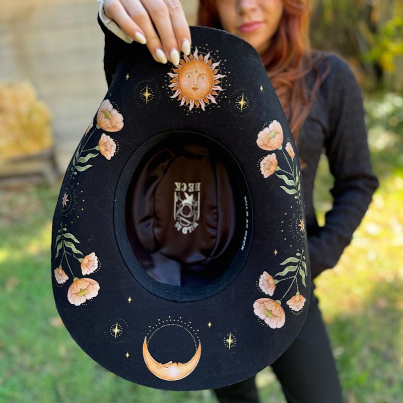 5446 Cowboy Hats For Women Black Cowgirl Classic Woven Embroidered Melesh Western Cowboy Hat for Men and Women, Shapeable Big  main image 3