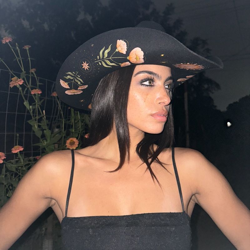 The Stevie Western Black Cowboy Hat - Cosmos, Festival Hat  display picture 3