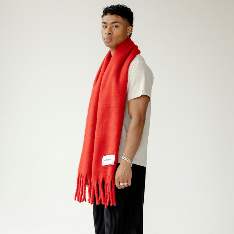 Thumbnail of The Stockholm Scarf Crimson Red image