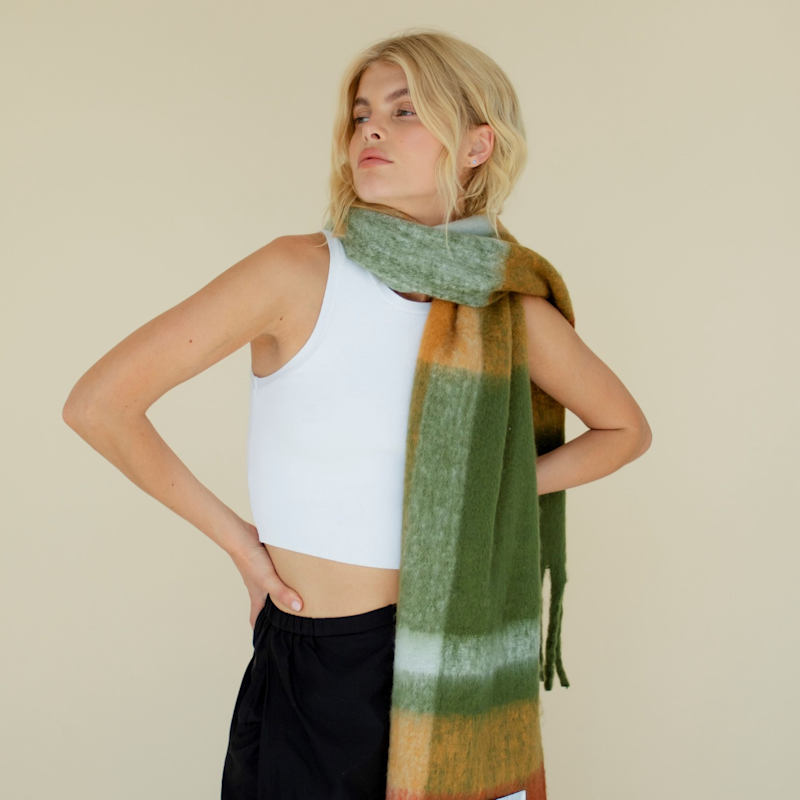 The Stockholm Scarf Mossy Spring | Arctic Fox & Co. | Wolf & Badger