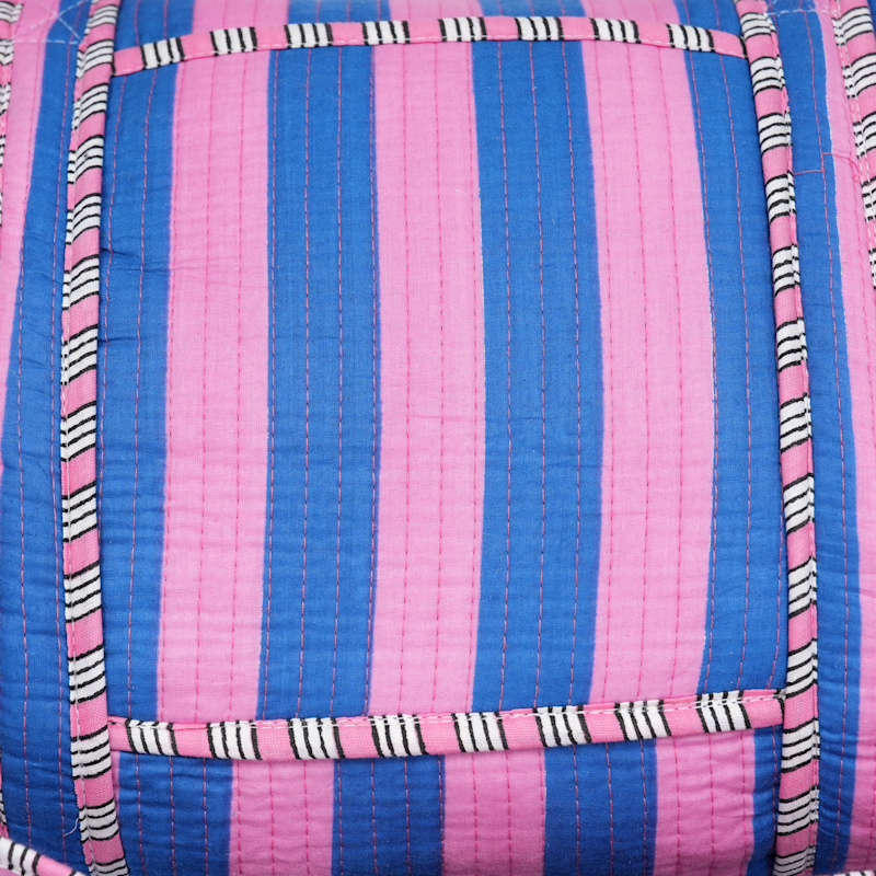 Thumbnail of The Striped Cotton Weekender - Gold image
