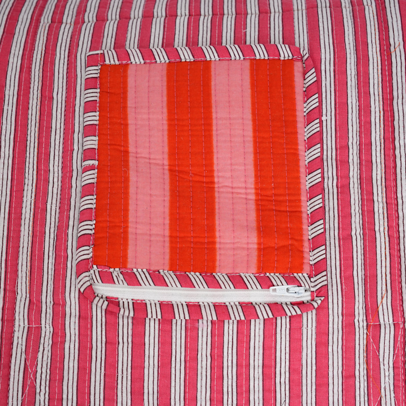 Thumbnail of The Striped Cotton Weekender - Gold image