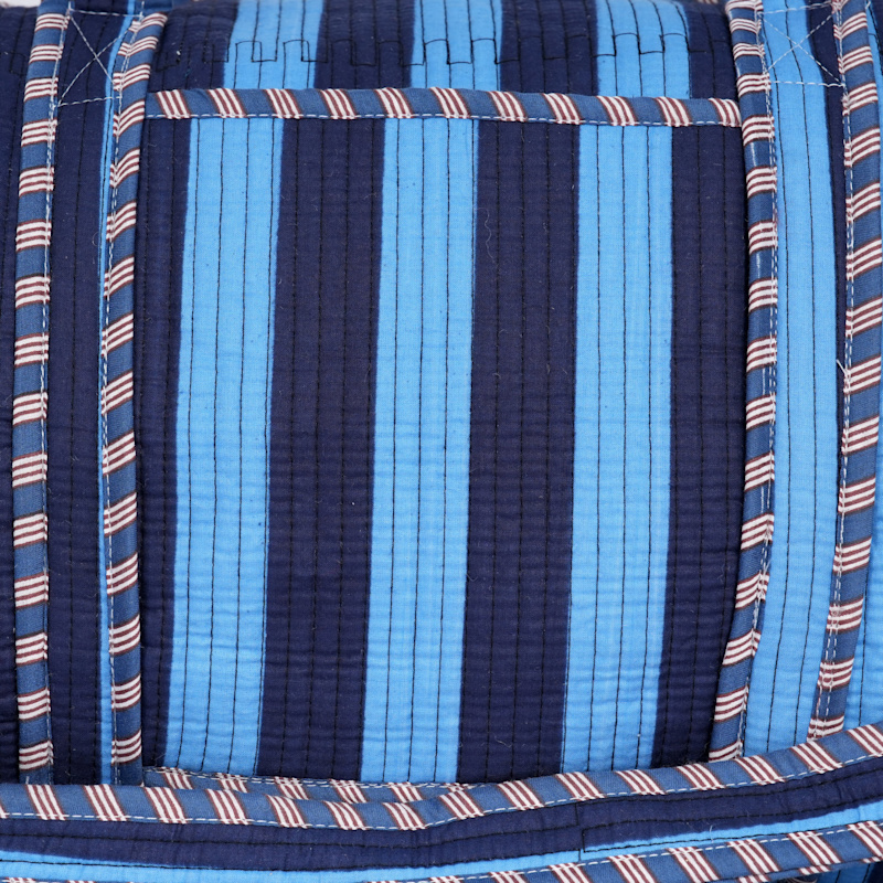 Thumbnail of The Striped Cotton Weekender - Gold image