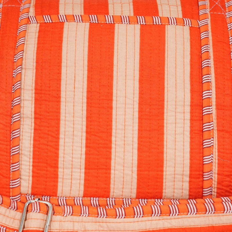 Thumbnail of The Striped Cotton Weekender - Gold image