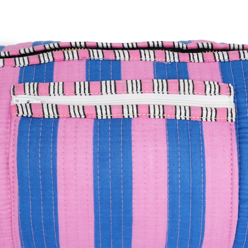 Thumbnail of The Striped Cotton Yoga Bag - Blue And Green image