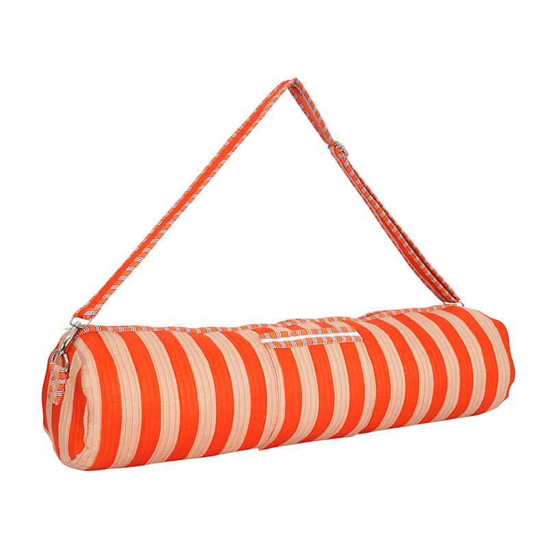 Thumbnail of The Striped Cotton Yoga Bag - Blue And Green image
