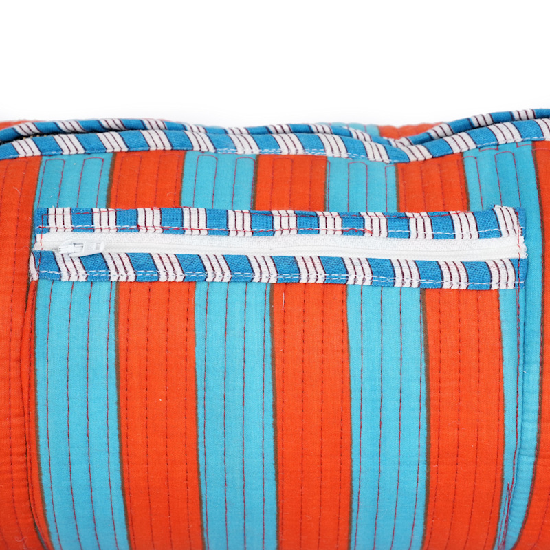Thumbnail of The Striped Cotton Yoga Bag - Blue And Green image