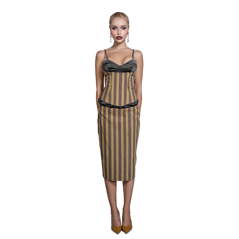 Thumbnail of The Striped Pencil Skirt image