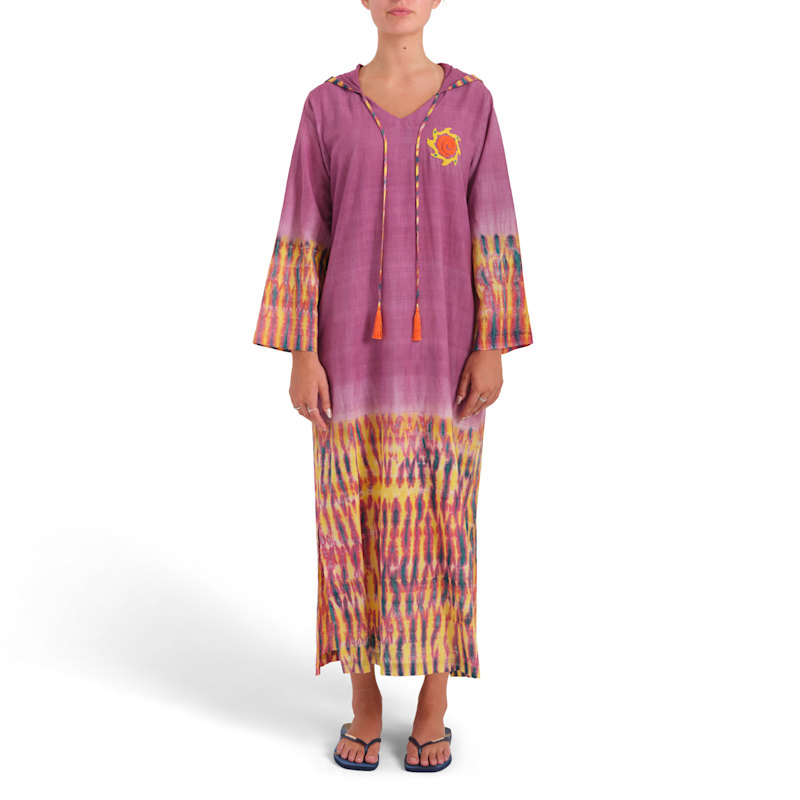 Thumbnail of The Susie Organic Cotton Purple Kaftan Dress image