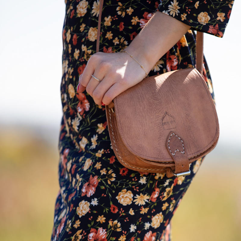 Moon 02 Tartan Saddle Handbags