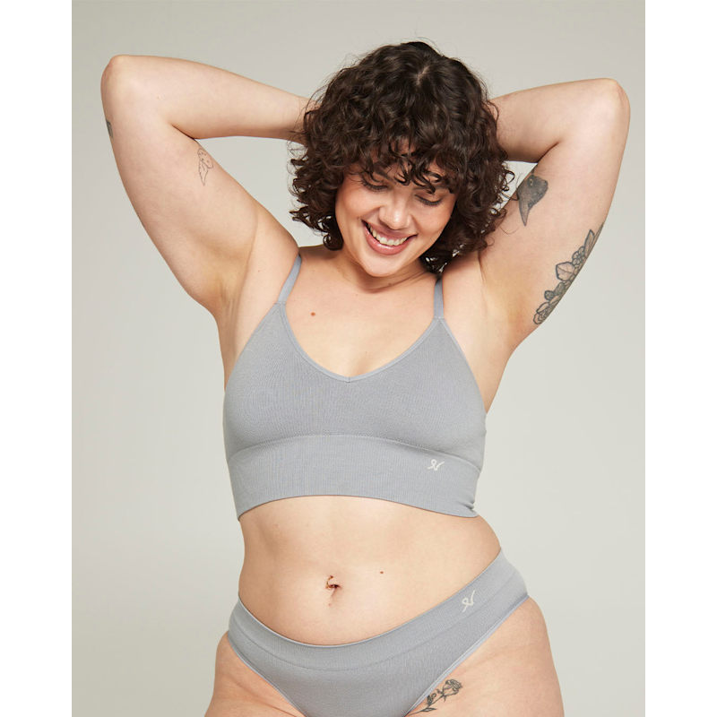 Thumbnail of The Tencel™ Seamless Bralette - Storm Grey image
