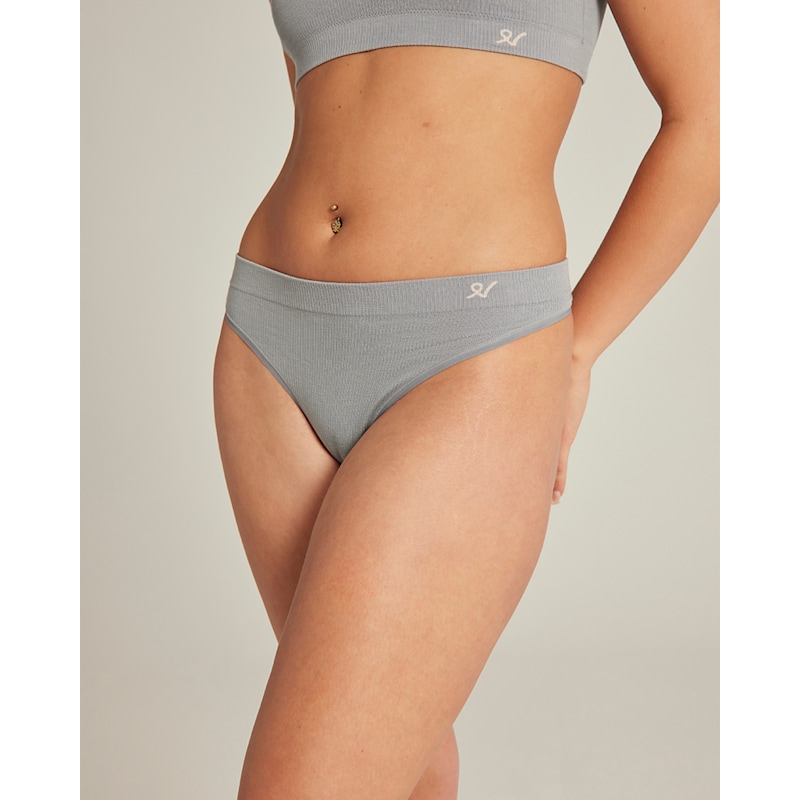 Thumbnail of Tencel Seamless Thong Three Pack - White,Pink,Grey image