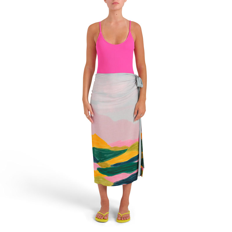 Thumbnail of The Tizi Ecovero Viscose Printed Pareo Skirt image