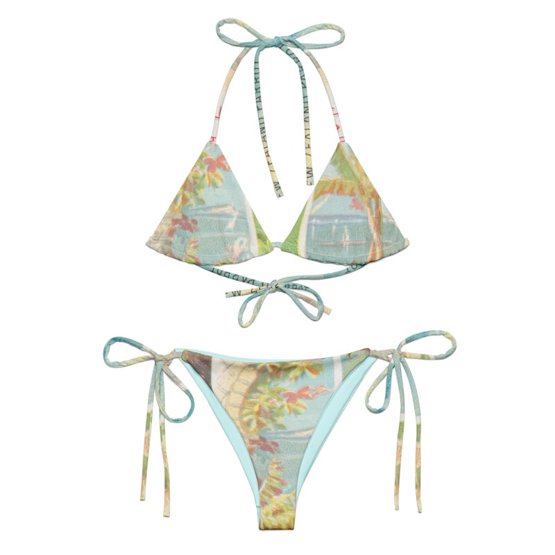 The Tropics Print Recycled String Bikini | Formula S7 | Wolf & Badger