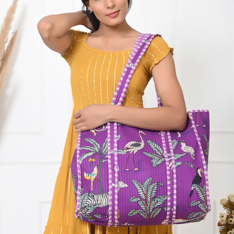 Thumbnail of The Jungle Tote In Purple image