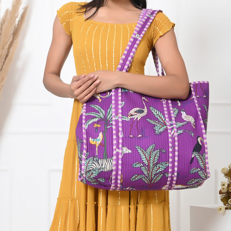 Thumbnail of The Jungle Tote In Purple image