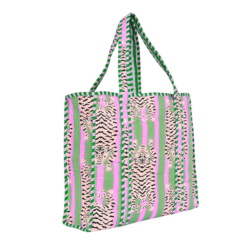 Thumbnail of The Ultimate Tibetan Tiger Tote In Pink And Green image