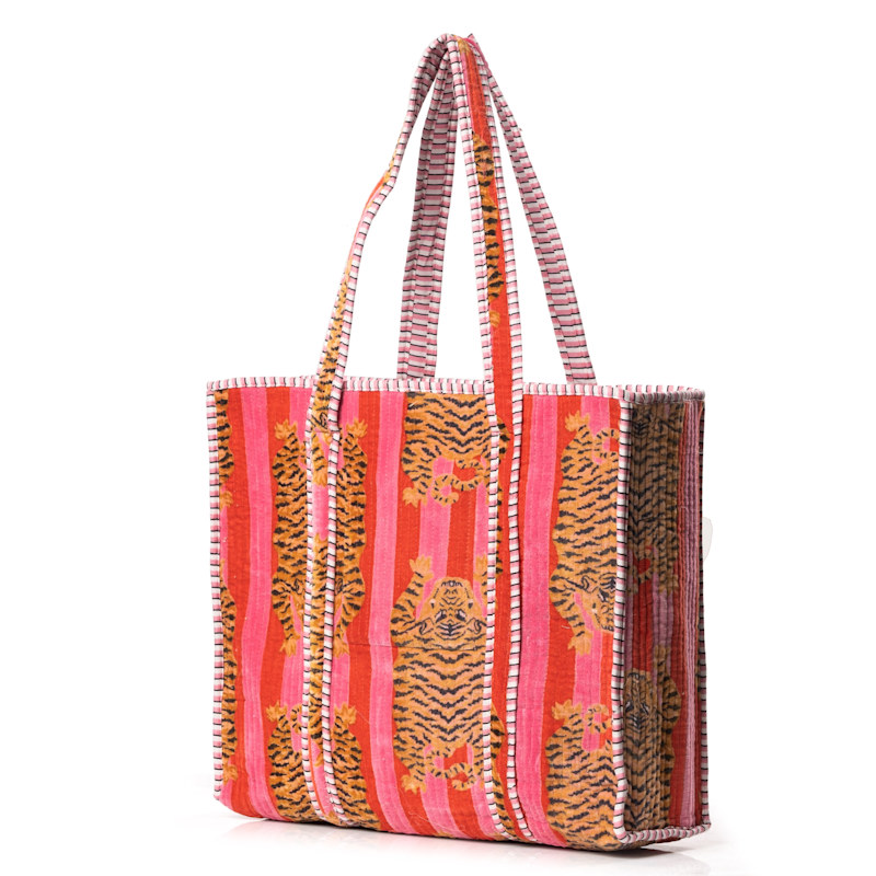Thumbnail of The Ultimate Velvet Tibetan Tiger Tote In Pink image