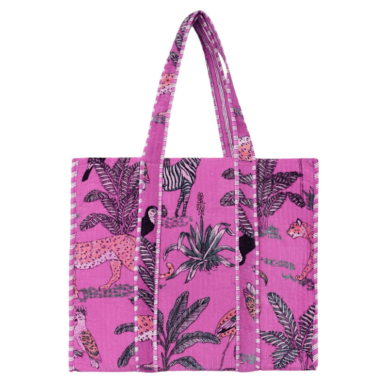 Thumbnail of The Ultimate Velvet Jungle Tote In Pink image