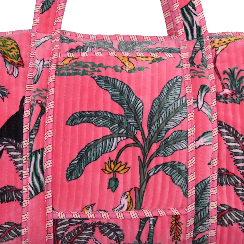 Thumbnail of The Velvet Jungle Weekender In Pink image