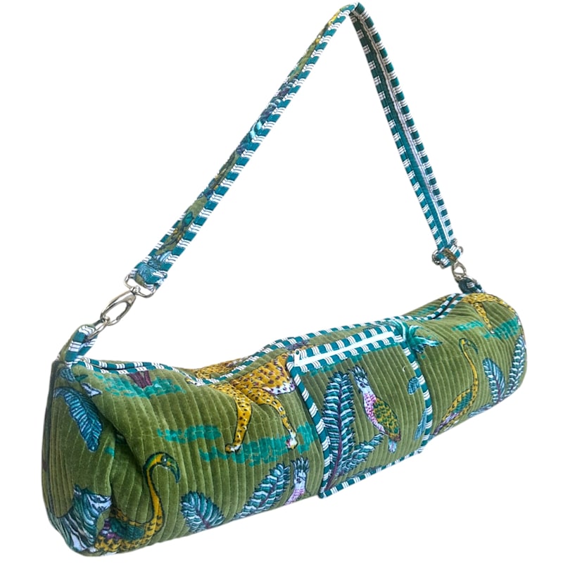Thumbnail of The Velvet Yoga Bag In Green image