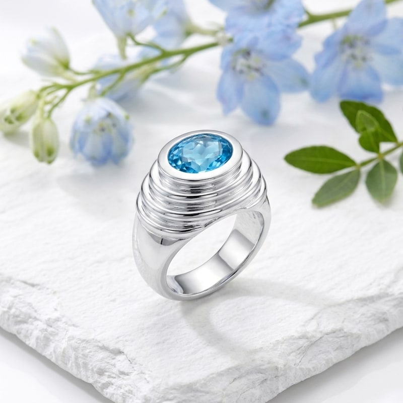 Thumbnail of The Versailles Blue Topaz Ring image
