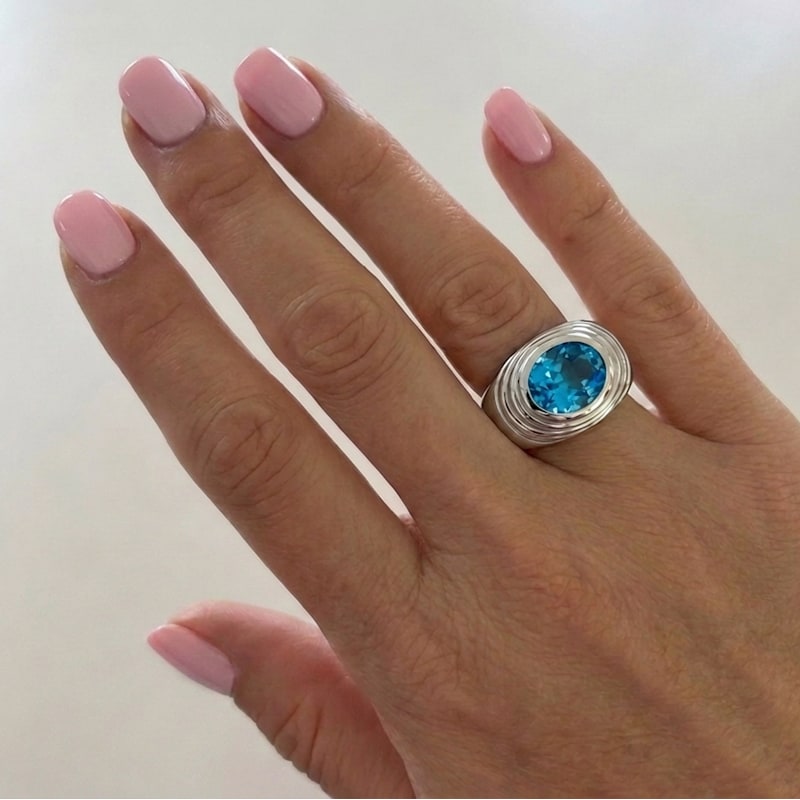 Thumbnail of The Versailles Blue Topaz Ring image