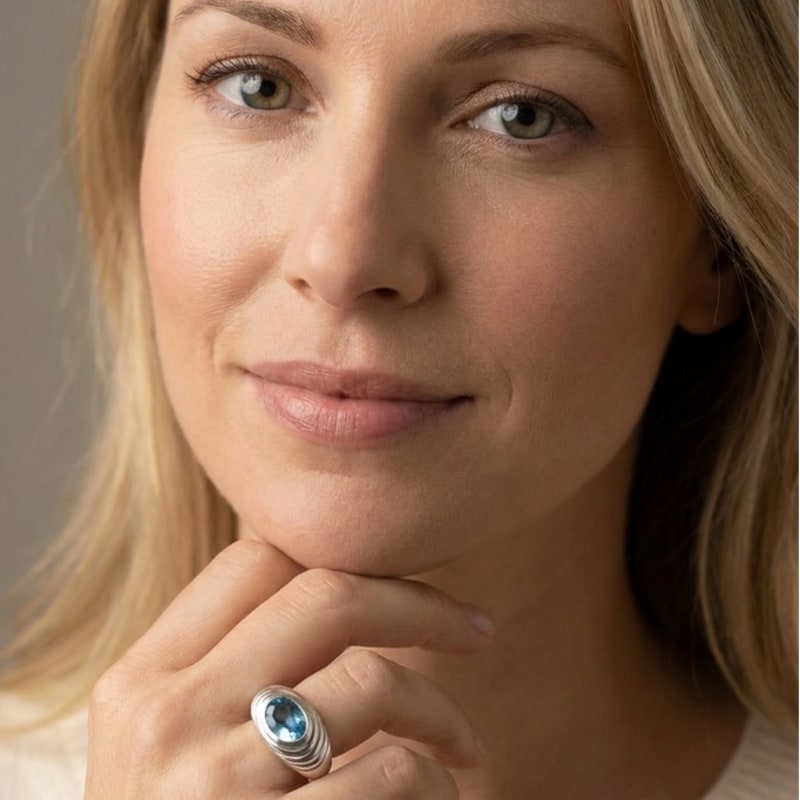 Thumbnail of The Versailles Blue Topaz Ring image