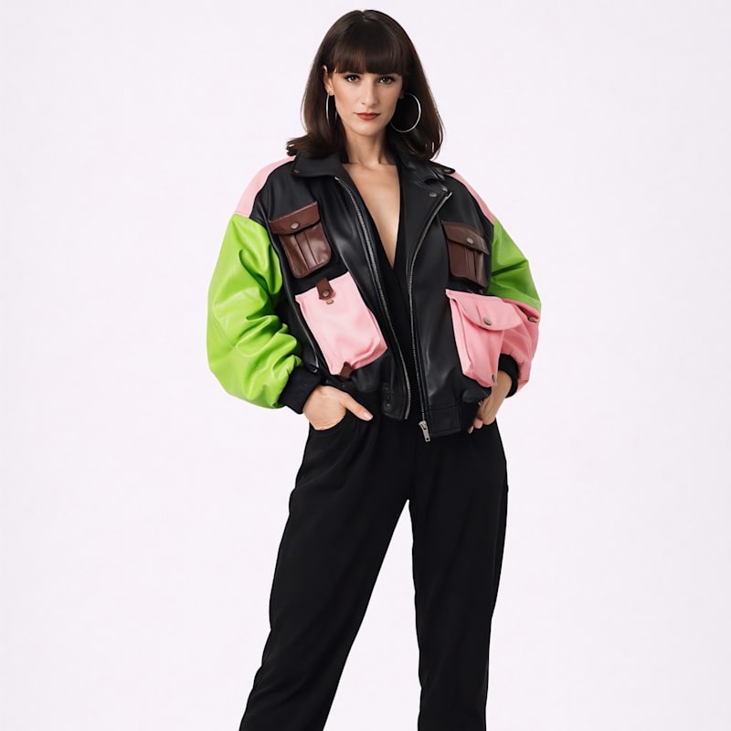 Thumbnail of The Wizard Multicolor Bomber Jacket For Women image