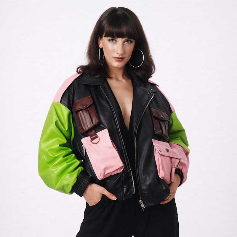 Thumbnail of The Wizard Multicolor Bomber Jacket For Women image