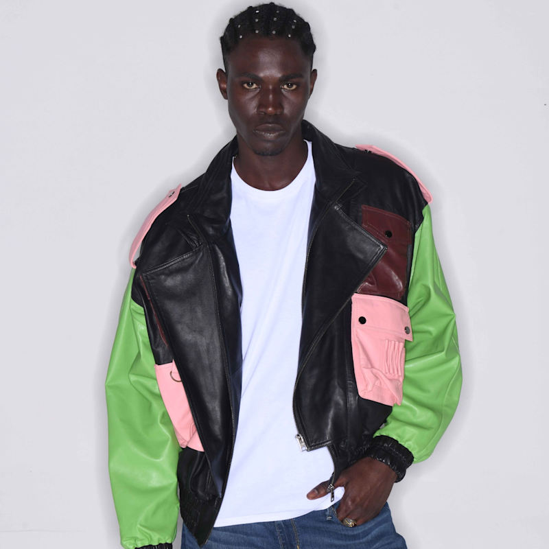 Thumbnail of The Wizard Multicolor Leather Bomber Jacket image