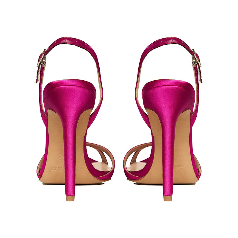 Thumbnail of Thea Plum Satin Sandals image